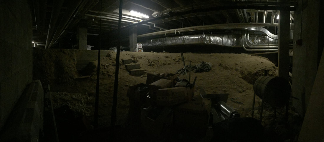 The inside of the mysterious dirt room.